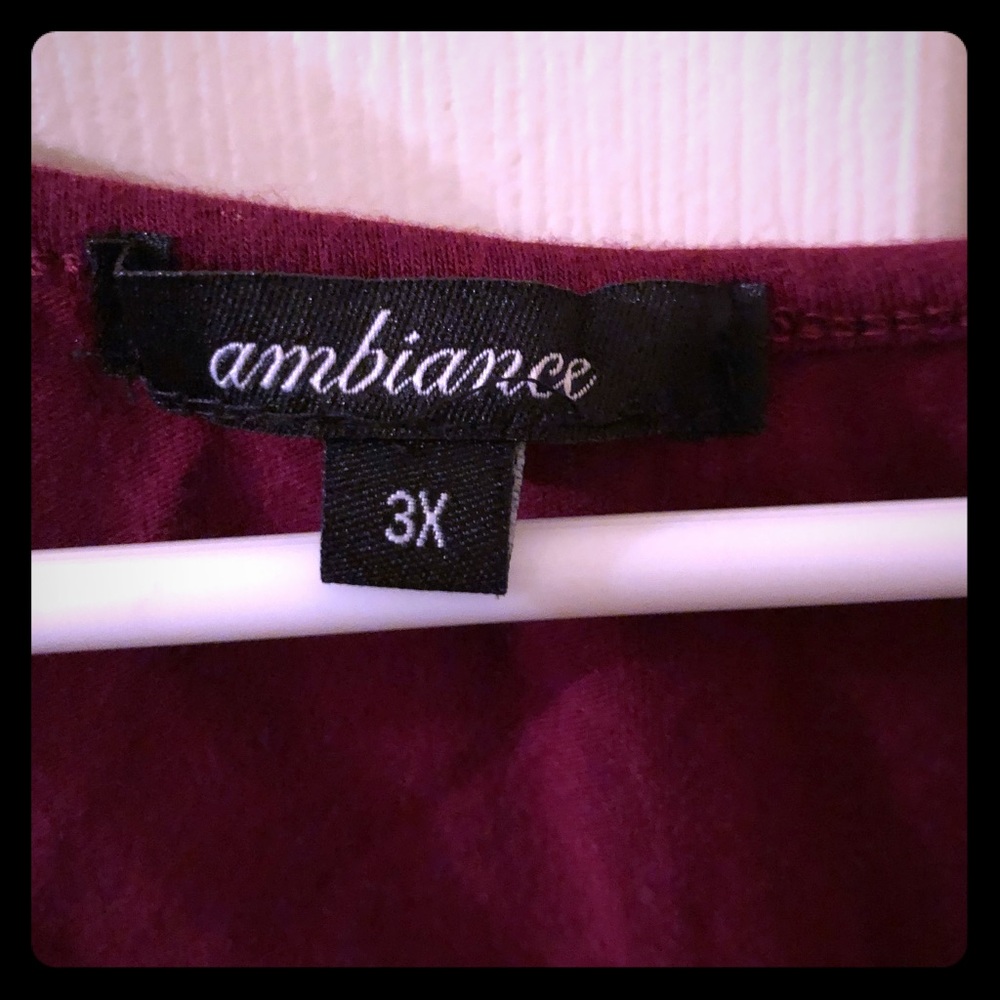 NWOT 3xl strappy cold shoulder burgundy red top